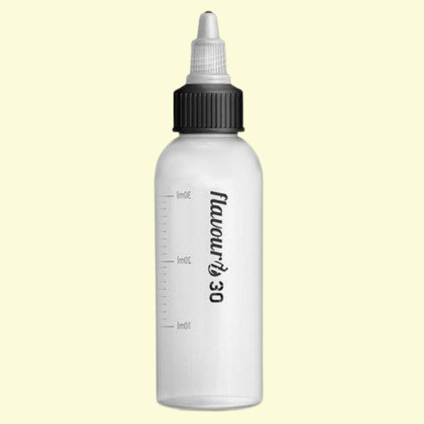 Prázdna fľaštička Flavourit s twist uzáverom a ryskou - 50ml