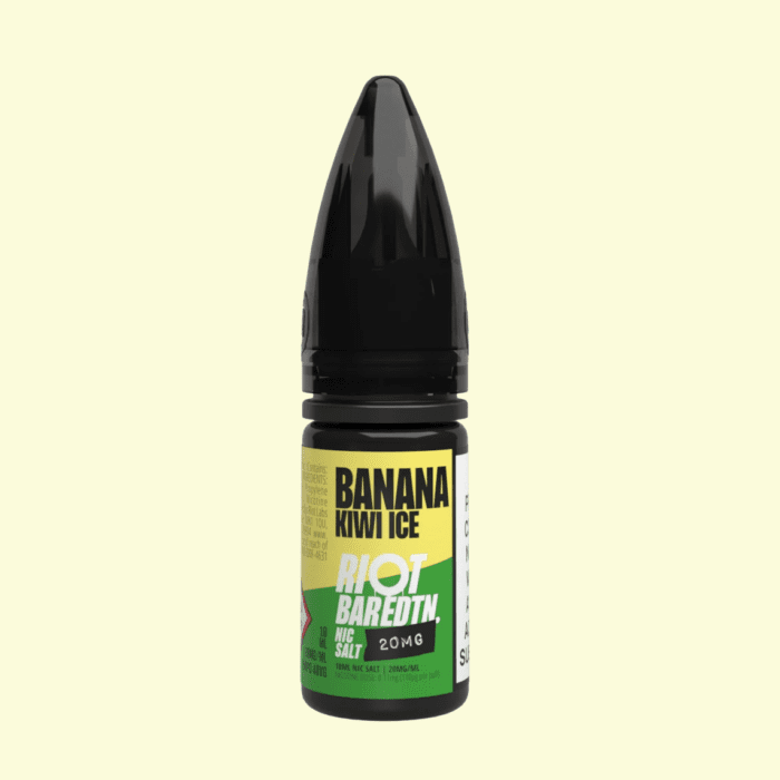 Riot Bar EDTN Salt - Banana Kiwi Ice 10ml e-liquid