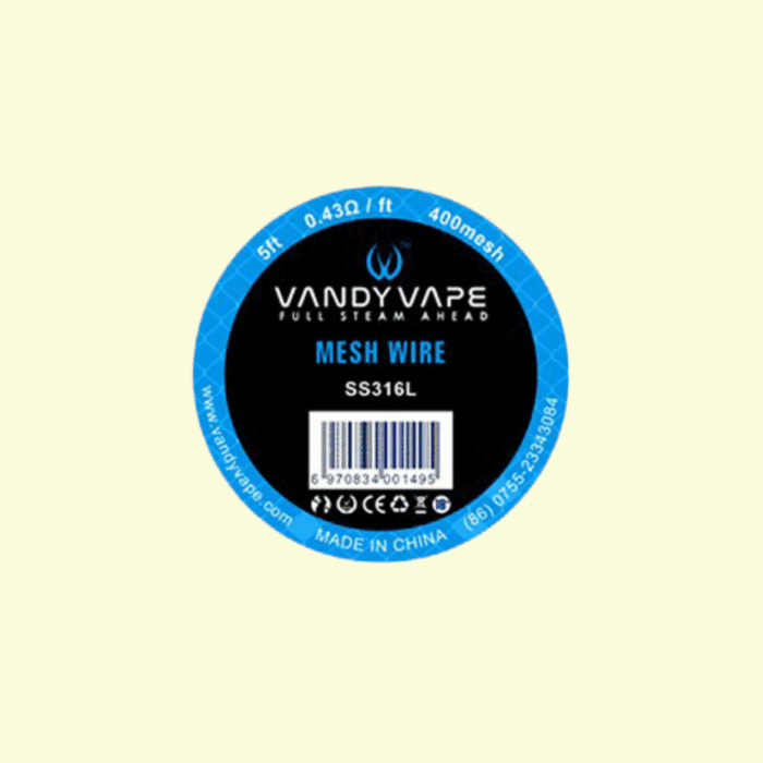Mesh 400 SS316 - Vandy Vape (1,5 m)