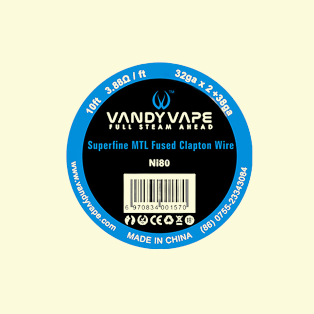 Ni80 Superfine MTL Fused Clapton - odporový drôt 32GA*2 + 38GA - Vandy Vape (3m)