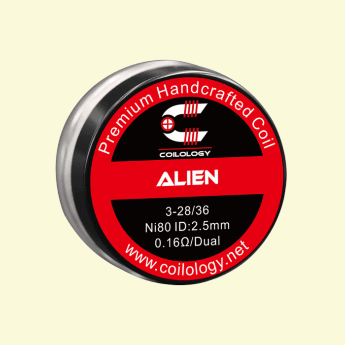 Predmotané špirálky Coilology Alien Ni80 (0,16ohm) (2ks)
