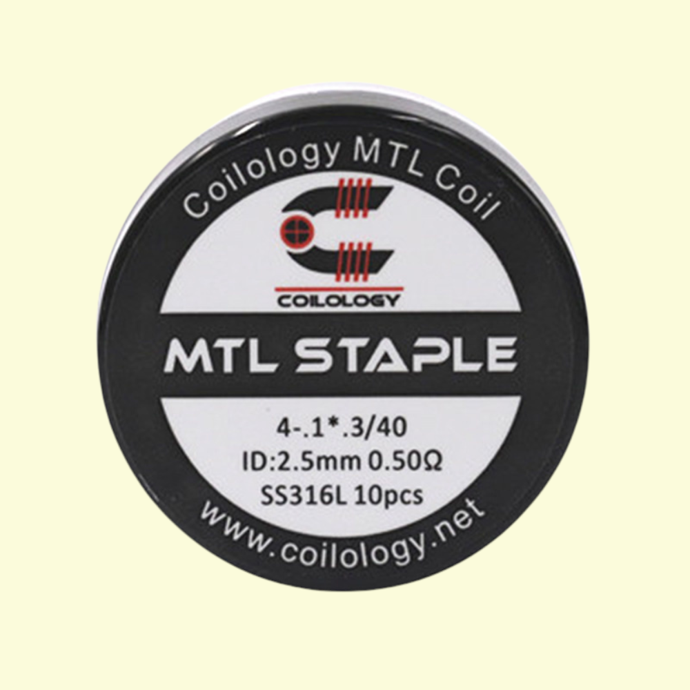 Predmotané špirálky Coilology MTL Series - MTL Staple SS316L (0,5ohm) (10ks)