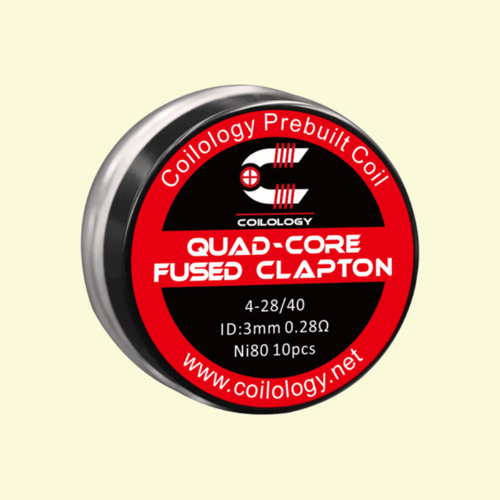 Predmotané spirálky Coilology Quad-Core Fused Clapton Ni80 (0,28ohm) (10ks)