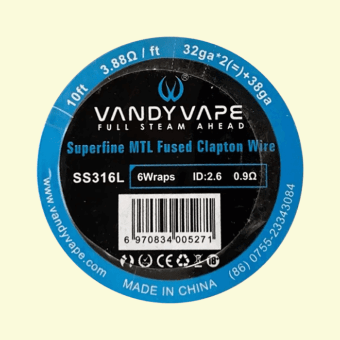 SS316 Superfine MTL Fused Clapton - odporový drôt 32GA*2 + 38GA - Vandy Vape (3m)
