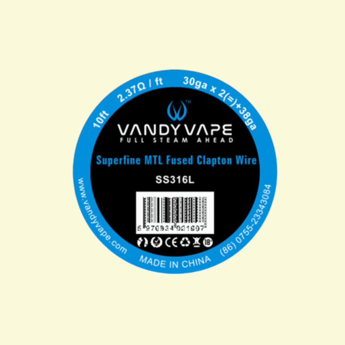 SS316L Superfine MTL Fused Clapton - odporový drôt 30GA*2 + 38GA - Vandy Vape (3m)