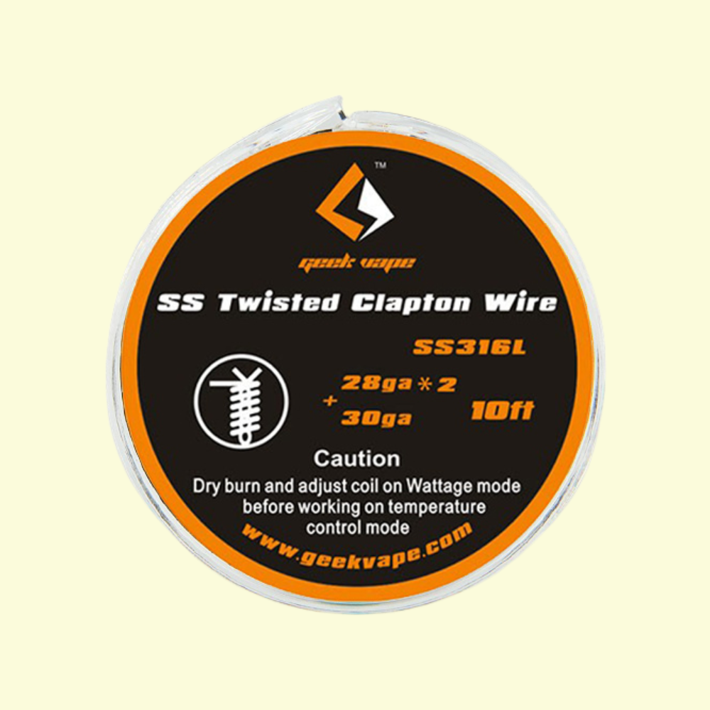 Twisted Clapton SS316 - odporový drôt 2x 28GA + 30GA (3m) - GeekVape
