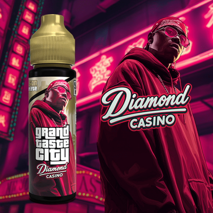 Grand Taste City - Diamond Casino (čierna ríbezľa, čerešňa, mango) Shortfill 50 ml