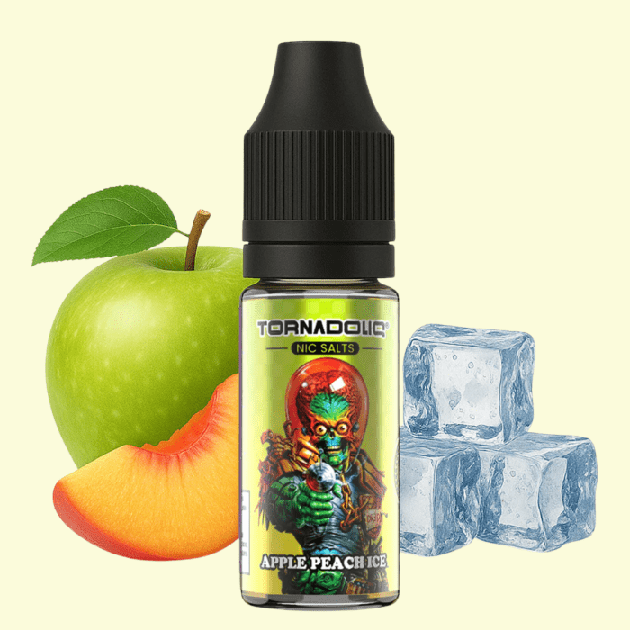 Apple Peach Ice Nic Salts Tornadoliq gobar 10ml 20mg
