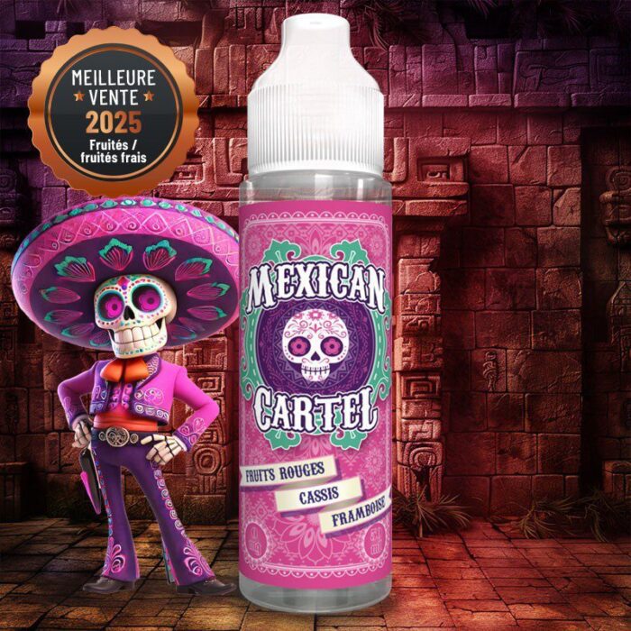 Mexican Cartel Shortfill – Fruits Rouges Cassis Framboise (červené ovocie, ríbezľa, malina, ľad) 50 ml