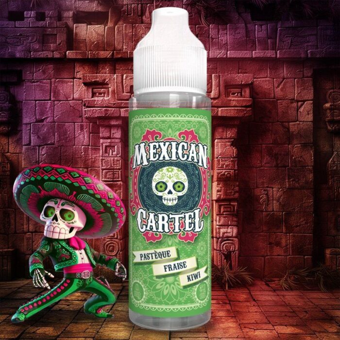 Mexican Cartel Shortfill – Pasteque Fraise Kiwi (Vodný melón, jahoda, kiwi, ľad) 50 ml