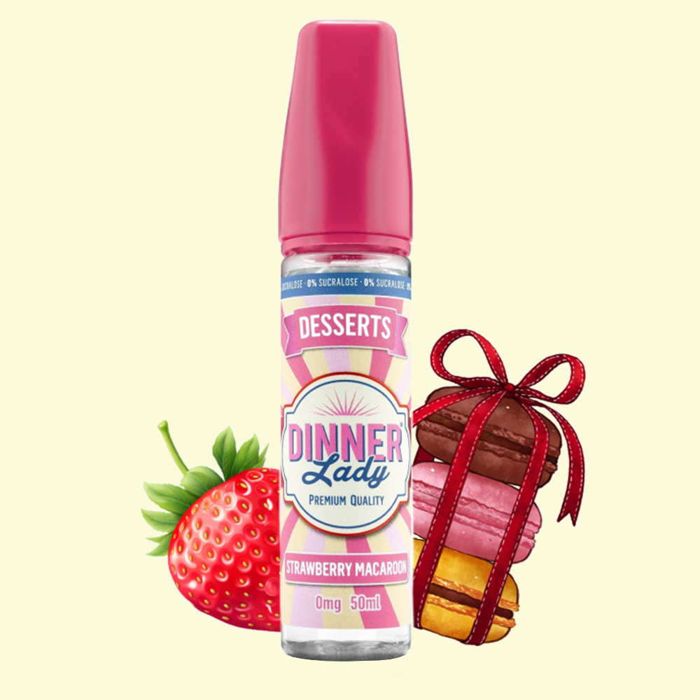 Dinner Lady - Strawberry Macaroon Shortfill (50ml)