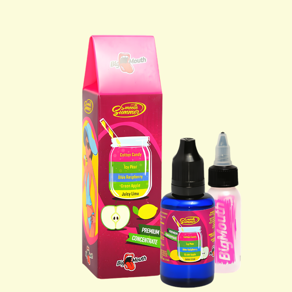 Big Mouth Smooth Summer (JGBIC) - Connon Candy, Icy Pear, Blue Raspberry, Green Apple, Juicy Lime (30ml)