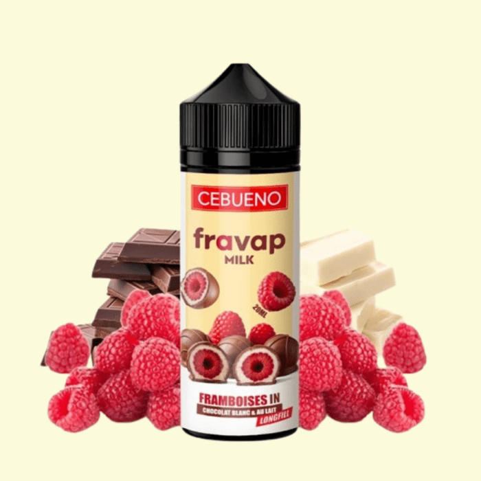 Cebueno - Fravap (Malinová biela a mliečna čokoláda) Shake and vape 20/120ml