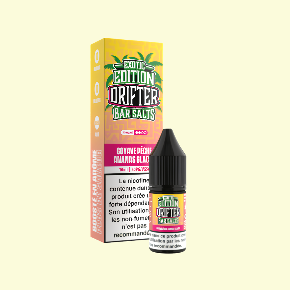 Drifter Bar Salts Exotic Edition - Guava Peach Pineapple Ice 10ml e-liquid