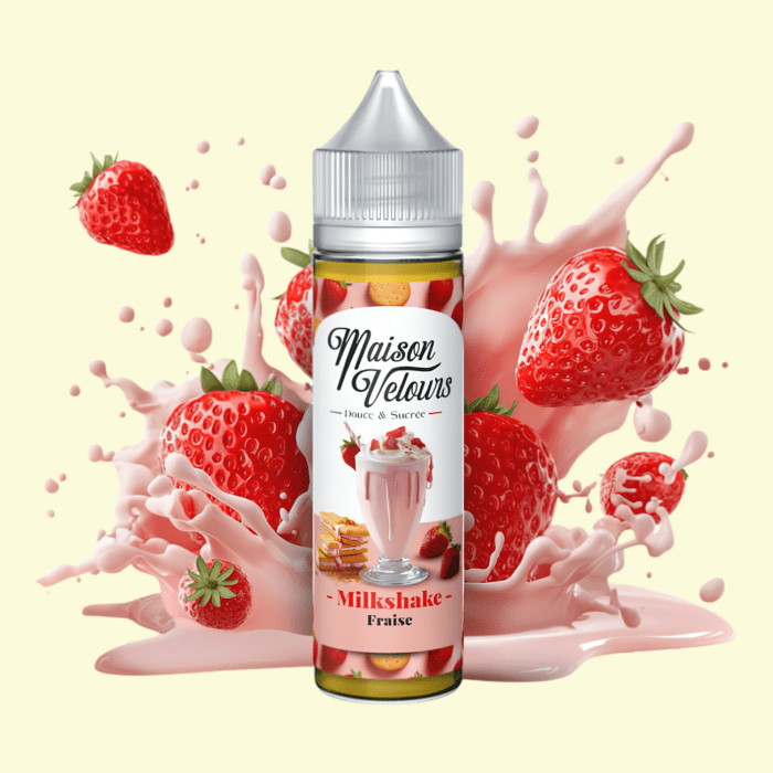 Maison Velours - Milkshake Fraise (jahodový mliečny kokteil) Shortfill 50ml