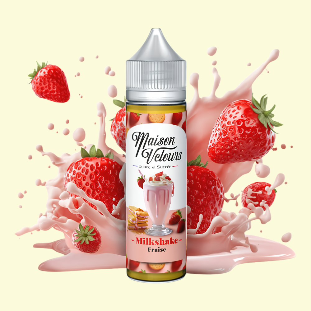 Maison Velours - Milkshake Fraise (jahodový mliečny kokteil) Shortfill 50ml