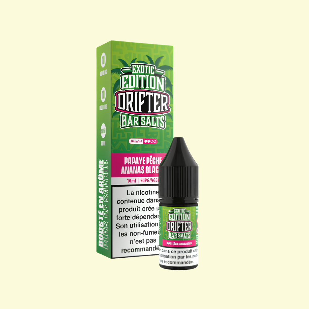 Drifter Bar Salts Exotic Edition - Papaya Peach Pineapple Ice 10ml e-liquid